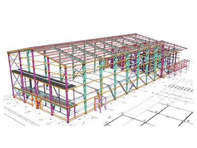 Structural Engineering Blueprint Model Layout
