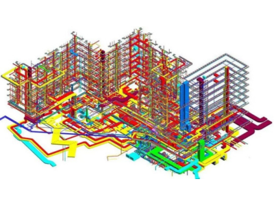 Complex 3D BIM Model Infrastructure Schematic