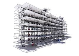 Commercial Building 3D BIM Model Layout Overview